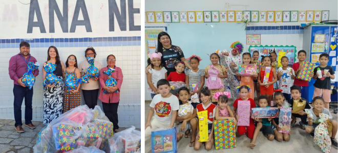 Acesse a notícia completa: Cejusc/JFPB entrega brinquedos da campanha do Dia das Crianças à Escola Ana Nery 