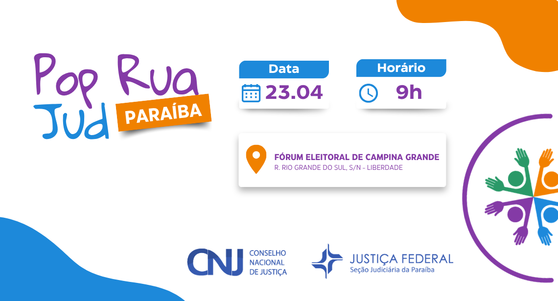 Acesse a notícia completa: PopRuaJud Paraíba realiza ação de cidadania no Fórum do TRE-PB em Campina Grande 